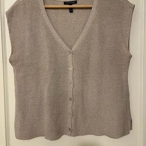 Eileen Fisher Peruvian Organic Cotton Crepe Vest